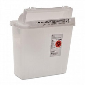 Novaplus SharpSafety™ Safety In Room Sharps Container, Counterbalance Lid, Clear, 5 Quart, 20/cs (For Sale to Authorized NovaPlus Customers Only) (Continental US Only)