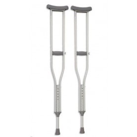 NovaPlus® Crutch Axillary, Push Button, Adjustable, Aluminum, Youth, 54-62", 300 lb Weight Capacity, 8 pr/cs (For Sale to Authorized NovaPlus Customers Only) (Continental US Only)