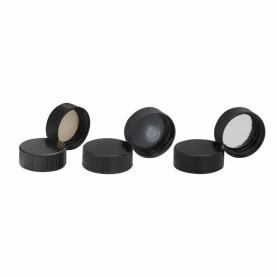 WHEATON® Black Phenolic Screw Cap, PTFE-Faced Rubber Liner, 13-425, Case of 1000