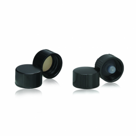 WHEATON® Black Phenolic Screw Cap, PTFE-Faced Rubber Liner, 15-425, Case of 1000