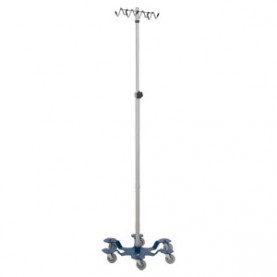 Blickman Industries 05413700RH IV Stand, Heavy Duty, Rake Hook, 6 Leg, Powder Coated Low Center of Gravity Base Stainless Steel (DROP SHIP ONLY)
