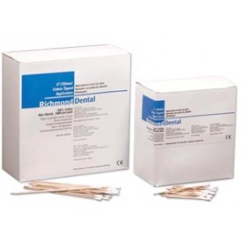 Richmond Dental 400401 Cotton-Tipped Applicator, 6", Non-Sterile, 100/pk, 10 pk/bx, 10 bx/cs