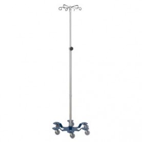 Blickman Industries 0561370600 IV Stand, 6 Hook, 6 Leg, Powder Coated Low Center of Gravity Base (DROP SHIP ONLY)