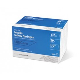 UltiMed, Inc. 03259 Insulin Syringe, Fixed Needle, 1/2cc, 29G x ½", 100/bx