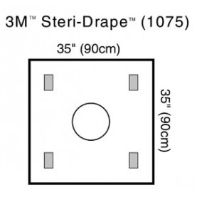 3M Health Care 1075 Steri-Drape Wound Edge Protector, 4 Adhesive Patches, 10/bx, 4 bx/cs (Continental US+HI Only)