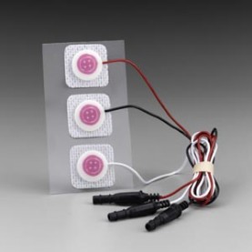 3M Health Care 2282 Neonatal, 22mm x 22mm, Pre-Wired Radiolucent Electrode with Soft Cloth, 3/bg, 100 bg/cs (Continental US+HI Only)