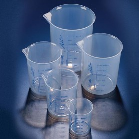 BDC242P Globe Scientific Straight Sided Beaker,Polypropylene, 2000 mL, 187 mm Height, 131 mm O.D. (Pack of 6)