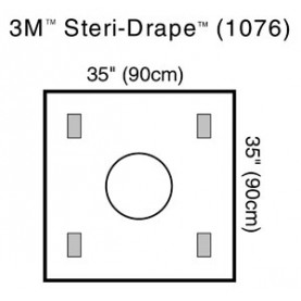 3M Health Care 1076 Steri-Drape Wound Edge Protector, 4 Adhesive Patches, 10/bx, 4 bx/cs (Continental US+HI Only)