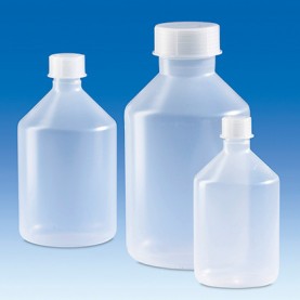 V101989 BrandTech Round,  Polypropylene 2000 mL Bottle, with Polypropylene Screwcap, No Graduations (Pack of 6)