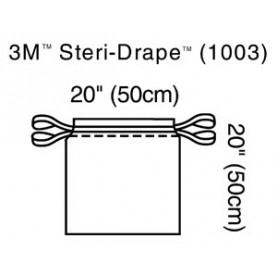 3M Health Care 1003 Isolation Bag, Drawstring Closure, 20" x 20", 10/bx, 4 bx/cs (Continental US+HI Only)