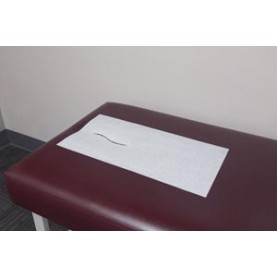 TIDI Products, LLC 980883 Headrest Sheet, White, Facial Slit, 12" x 24", 1000/cs