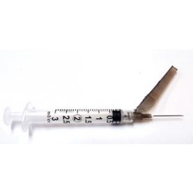 Exel Corporation 27102 Safety Syringe (3 mL) w/ Safety Needle (22G x 1"), 50/bx, 8 bx/cs