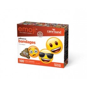 ASO, LLC 184256 Emoji Adhesive Bandages, 3/4" x 3" Strips, 100/bx, 12bx/cs