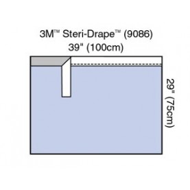 3M Health Care 9086 Steri-Drape Adhesive Towel Drape, 39" x 29", Absorbent Impervious Material, 40/bx, 4 bx/cs (Continental US+HI Only)