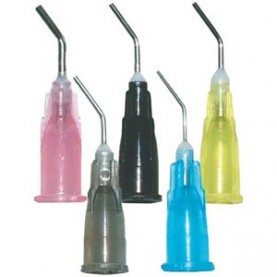 Dukal Corporation URN-55220K Pre-Bent Dispensing Tips, 20 Gauge, Black, 100/bx
