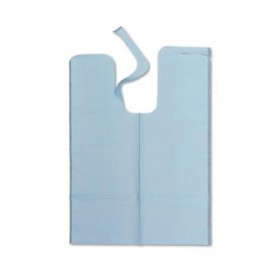 TIDI Products, LLC 980966 Bib, 20" x 29", Die Cut Neck, Blue, X-Large Tissue/ Poly, 500/cs