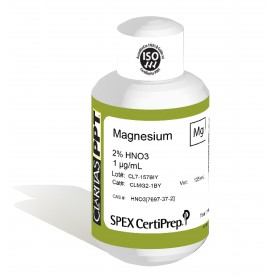 Claritas PPT Grade Magnesium for ICP-MS, 1 ug/mL (1 PPM), 125 mL, in 2% HNO3, SPEX Certiprep, CLMG2-1BY