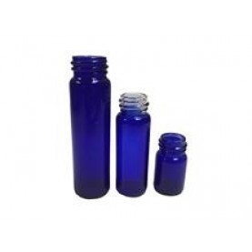 Qorpak GLA-11781 Sample Vial, Cobalt, 7.5 mL, Borosilicate Glass,  No Cap, 17 x 60 mm (Case of 144 )