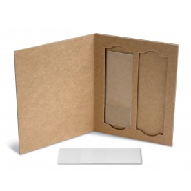 HS9904 Heathrow 2-Place Cardboard Slide Holders, Natural (Pack of 36)