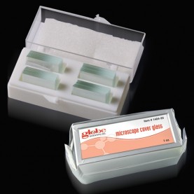 1404-20 Globe Scientific  22mm x 22mm Microscope Cover Glass, # 2  Thickness, (10oz/case)