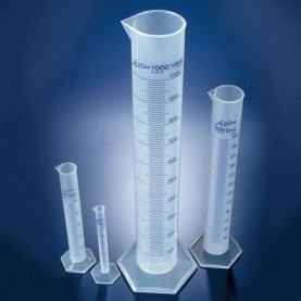 CPB0010P-1 Globe Scientific Graduated Cylinder, 10 mL, Polypropylene, Class B, 145 mm Height, Hexagonal Base, Printed Graduations (Pack of 1)