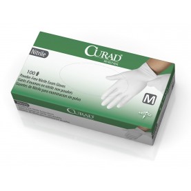 Medline CUR9315 CURAD Nitrile Exam Gloves Nitrile, Blue Glove, Beaded Cuff, Medium (1500/case)