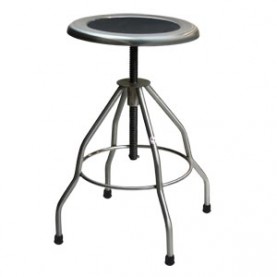 Blickman Industries 1027745000 Clifton Revolving Stool, 15" Diameter, Stainless Steel Seat, (4) Leg, Crutch Tips (DROP SHIP ONLY)