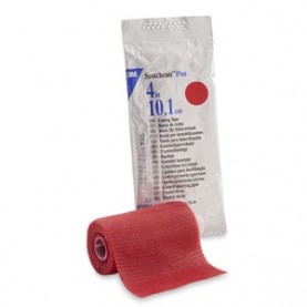 3M Health Care 82004R Plus Casting Tape, 4" x 4 yds, Red, 10/cs (Continental US+HI Only)