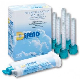 Mydent BR-9002 Bite Registration, Fast Set, Unflavored. 2x50 Ml cartridges + 6 teal mixing tips/pk