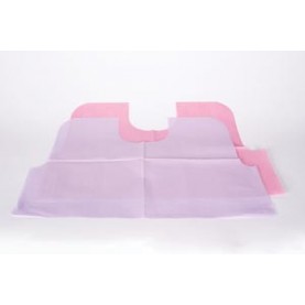TIDI Products, LLC 917483 Bib, Endo, Waist-Length, Contour Neck, T/P/T, 29" x 21",  Blue, 100/cs (72 cs/plt)
