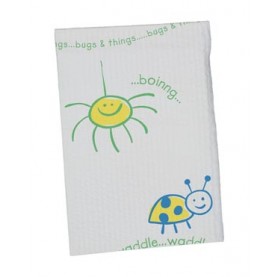 TIDI Products, LLC 981413 Bib, 13" x 18", 2-Ply + Poly, Pediatric Print, Bugs N Things, 250/cs