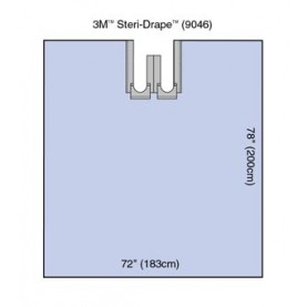 3M Health Care 9046 Steri-Drape Bilateral Split Sheet, 72" x 78", Absorbent Impervious Material, 15/bx, 2 bx/cs (Continental US+HI Only)