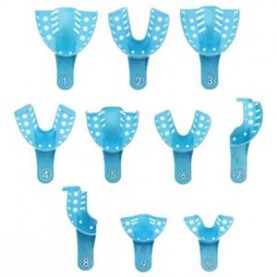 Dukal Corporation UTA-7216 BLU-TRAY Impression Trays, Perforated, Small Lower #6, 12/bg