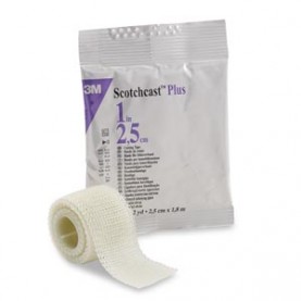 3M Health Care 82001 Plus Casting Tape, Standard, 1" x 2 yds, White, 10/cs (Continental US+HI Only)