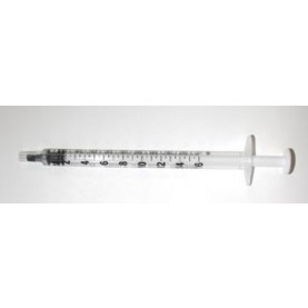 Exel Corporation 26048 Tuberculin Syringe Only, 1cc, Low Dead Space Plunger, Luer Slip with Cap, 100/bx, 10 bx/cs (60 cs/plt)