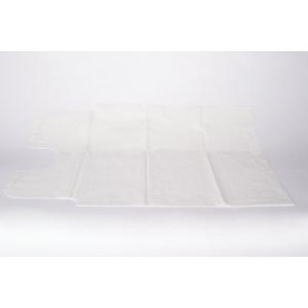 TIDI Products, LLC 910320 Gown, 30" x 42", 3-Ply Tissue, White, Front or Back Opening, 50/cs