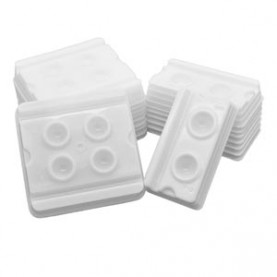 Dukal Corporation UMW-9016 Mixing Wells, 2-Well with 1 and 2 Markings, White, 500/bx, 24 bx/cs