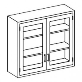 Blickman Industries 2020335000 Wall Cabinet 35"W x 30"H x 13"D, (2) Stainless Steel Adjustable Shelves, Hinge Glass Door (DROP SHIP ONLY)