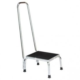 Blickman Industries 1011251000 Step Stool 1251, Chrome w/Handrail (DROP SHIP ONLY)