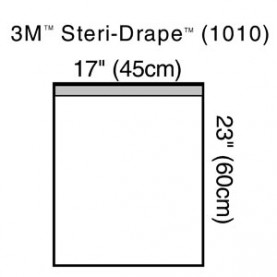3M Health Care 1010 Towel Drape, Large, 23" x 17" with Adhesive Strip & Clear Plastic, 10/bx, 4 bx/cs (Continental US+HI Only)