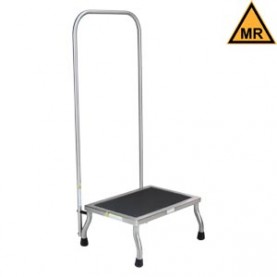 Blickman Industries 1017757100 Kent Foot Stool, 18"W x 8"H x 12"D, Handrail, MRI Safe (DROP SHIP ONLY)