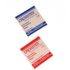 Crosstex International TPBR Articulating Paper, Red/ Blue Combo, 12 sheets/bk, 12 bk/bx