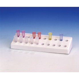 Bel-Art Microtube Rack, 20-Well, Fits 1.5 mL Tubes
