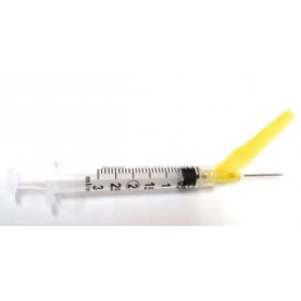 Exel Corporation 27108 Safety Syringe (3 mL) w/ Safety Needle (20G x 1"), 50/bx, 8 bx/cs