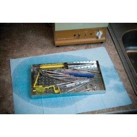 TIDI Products, LLC 983914 Wicking Towel For Ultrasonic Tool Cleaning, 13" x 18", Blue, 100/cs