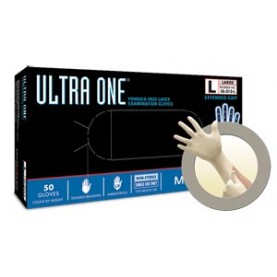 Ansell UL-315-S Exam Gloves, PF Latex, Extended Cuff, Textured Fingers, Small, 50/bx, 10 bx/cs (US Only)