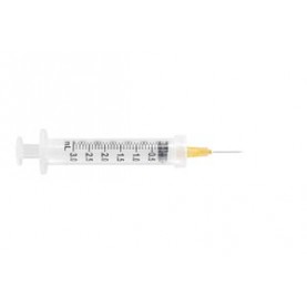 UltiMed, Inc. 63007 Safety Syringe, Detachable Needle, 3mL, 25G x 5/8", 100/bx