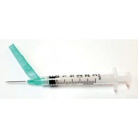Exel Corporation 27105 Safety Syringe (3 mL) w/ Safety Needle (21G x 1"), 50/bx, 8 bx/cs