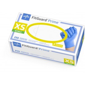 Medline FGH2302H FitGuard Prime Nitrile Exam Gloves Nitrile, Blue Violet Glove, Beaded Cuff, Medium (250/box)