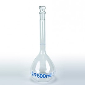 36984 BrandTech Volumetric Flask, Borosilicate Glass, Class A, Translucent, 2000 mL,  Tolerance, Non-Graduated Graduations (Individually packaged)